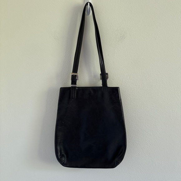 Vintage Sem Vaccaro Italian Leather Black Shoulder Bag - Picture 1 of 13